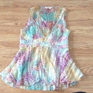 Rebecca Taylor lightweight v neck sleeveless top